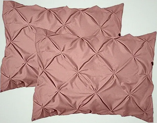2-Pack Sham Set Pinch Pleat Design, Egyptian 26" x 20" (Pack of 2) Dusty Rose