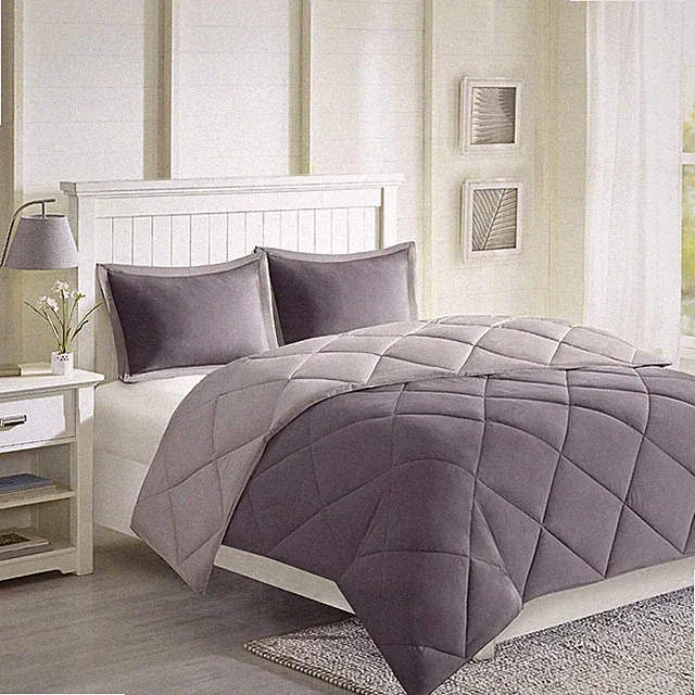 Charcoal Gray Grey Stain Resistant 3pc Comforter Set Twin XL Full Queen King Bed
