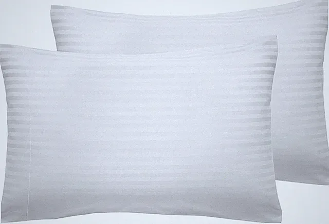 ! FACTORY SALE ! KING SIZE PILLOW CASES, WHITE STRIPE, MICROFIBER, SOFT, COOLING