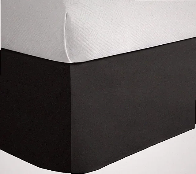 Home Home Classic Tailored Bed Skirt Dust Ruffle Microfiber King Black