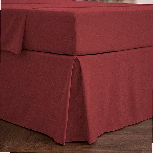 King Size Bed Skirt 15 Inch Drop Pleated Dust Ruffle Hotel Luxury Wrinkle Fade