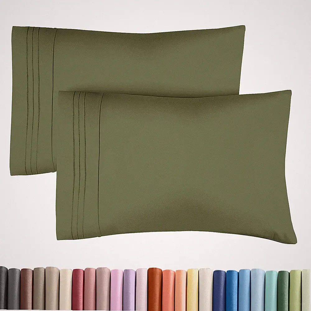 Luxury 2 Pack Pillowcases, Ultra Soft Bedding, Stain Resistant, Machine Washable