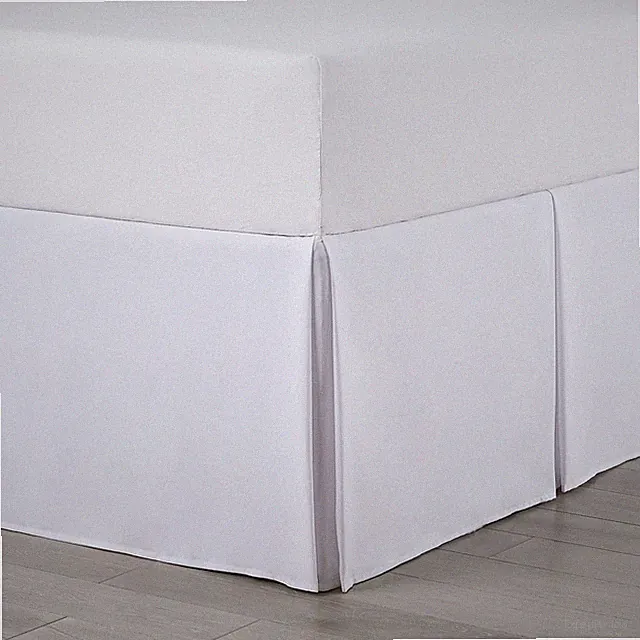 Pleated Bed Skirt Easy Fit Lightweight 100% Microfiber Dust Ruffle Pleated Skirt