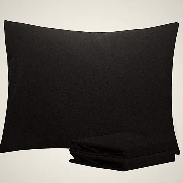 Premium Pillowcases Set Of 2, Wrinkle Free, Stain Resistant, Black