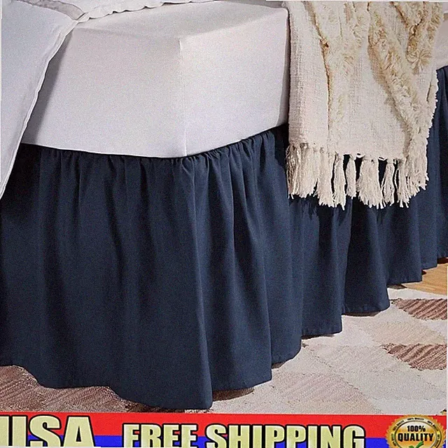 Queen Bed Skirt 16in Drop Ruffle Microfiber Hypoallergenic Stain Resistant New
