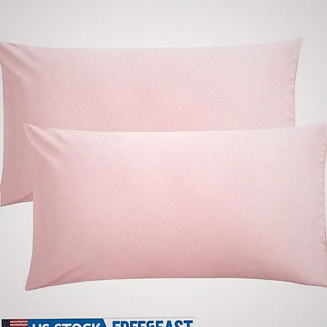 Soft Microfiber King Pillowcases 2 Pack Stain Resistant Easy Care Durable New