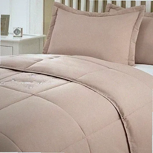 Taupe Beige 3 pc Comforter Set 3M Stain Resistant Twin Full Queen King Bedding