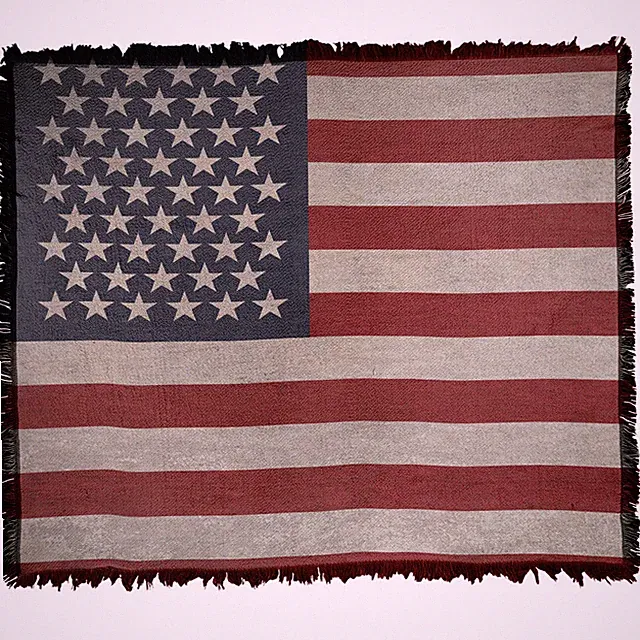 Virginia USA American Flag Throw Blanket 50"x60" Soft Woven Warm Stain Resistant