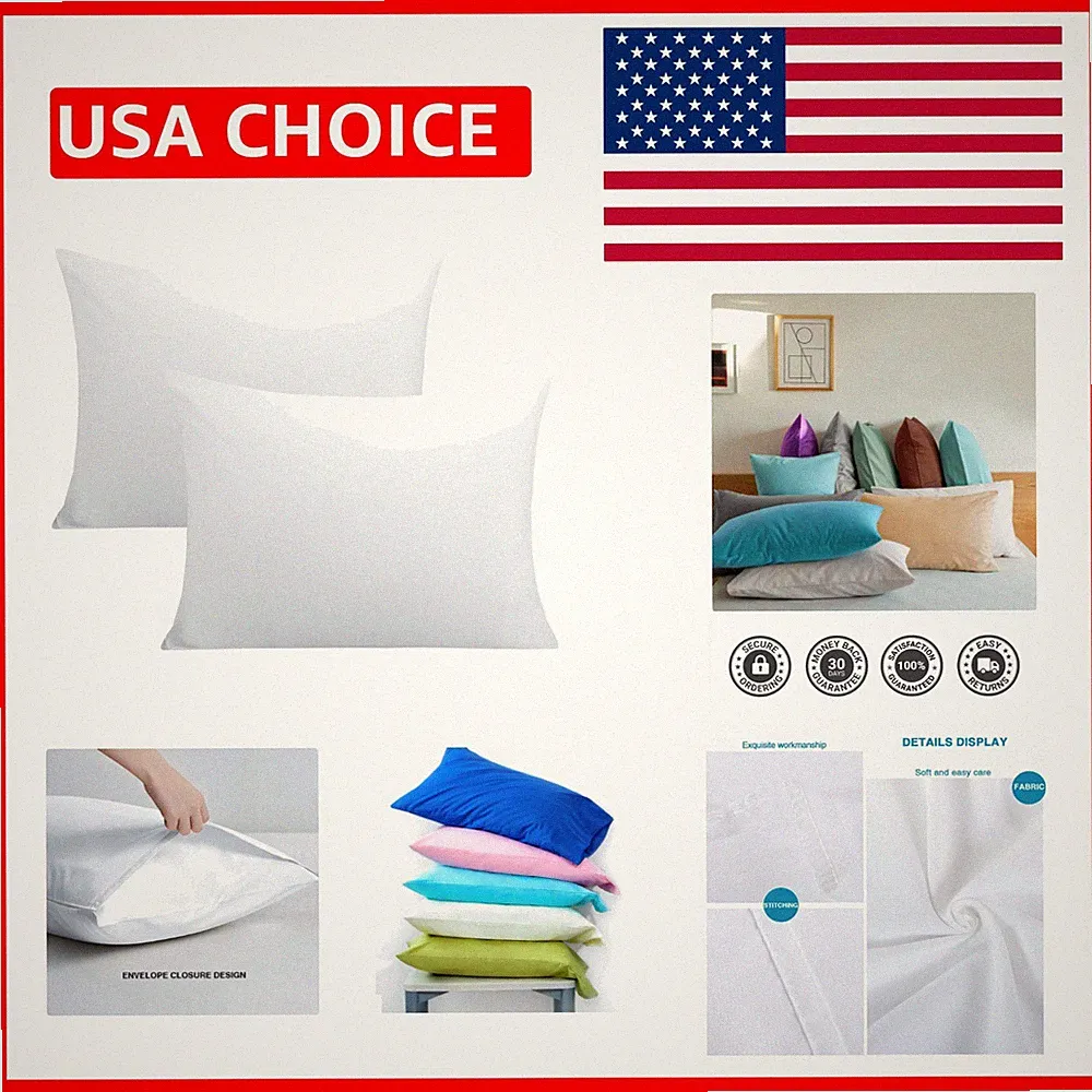 Wrinkle & Stain Resistant Pillowcases, Standard Size 20x26 – Machine Washable